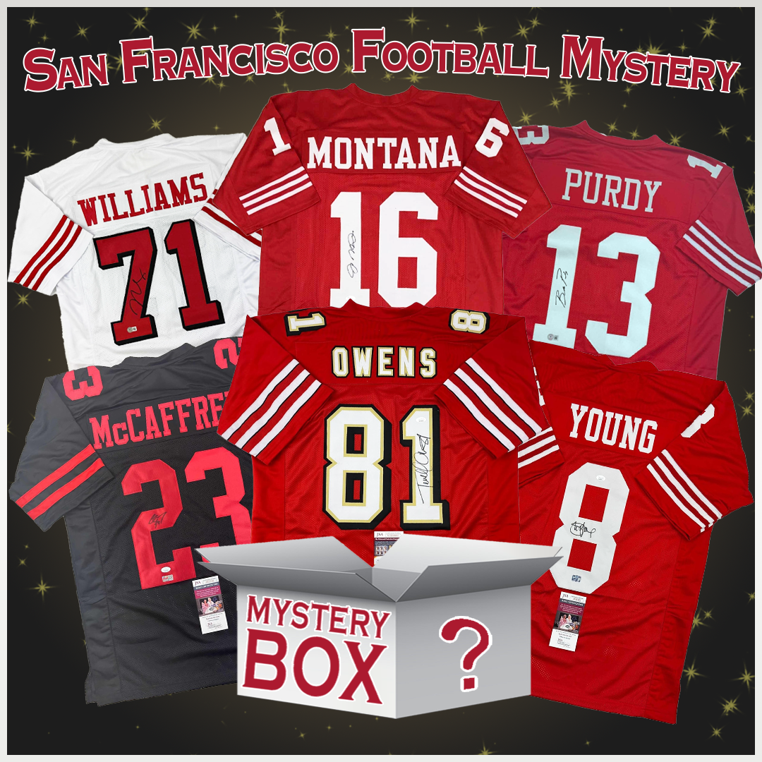 Autographed/Signed San Francisco Football Jersey Mystery Box with PSA JSA or Beckett COA