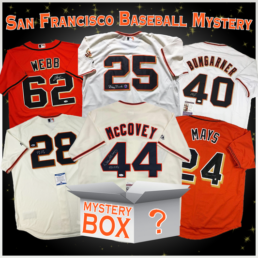 Autographed/Signed San Francisco Baseball Jersey Mystery Box with PSA JSA or Beckett COA