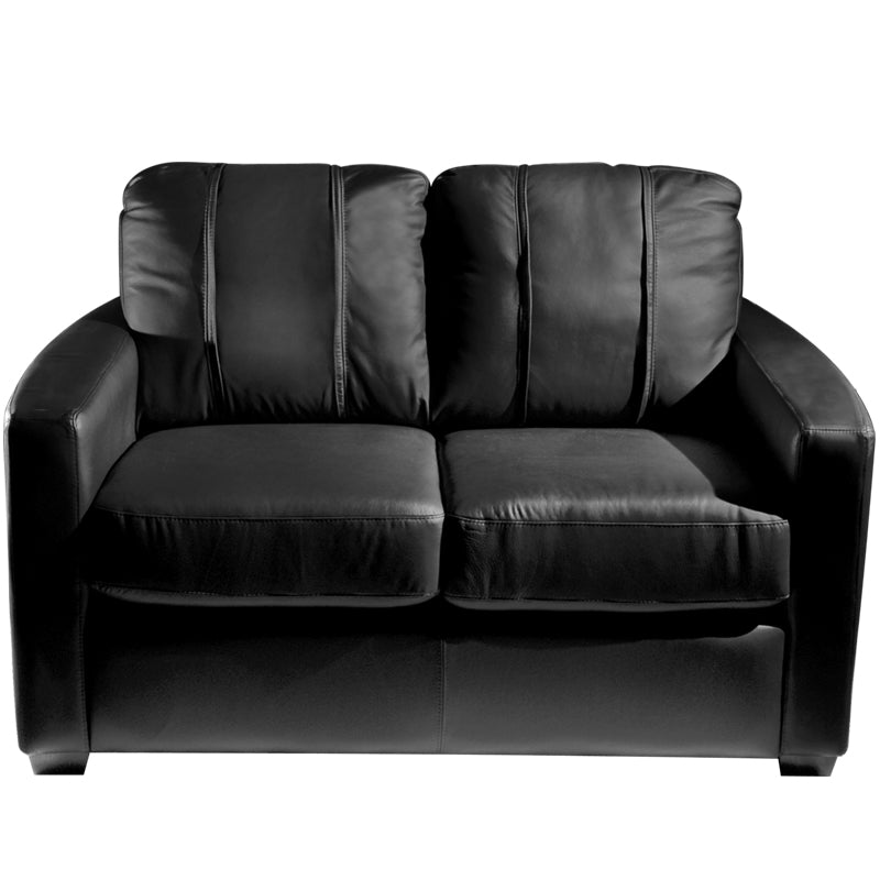 Silver Loveseat with Brooklyn Nets Team Commemorative Logo
