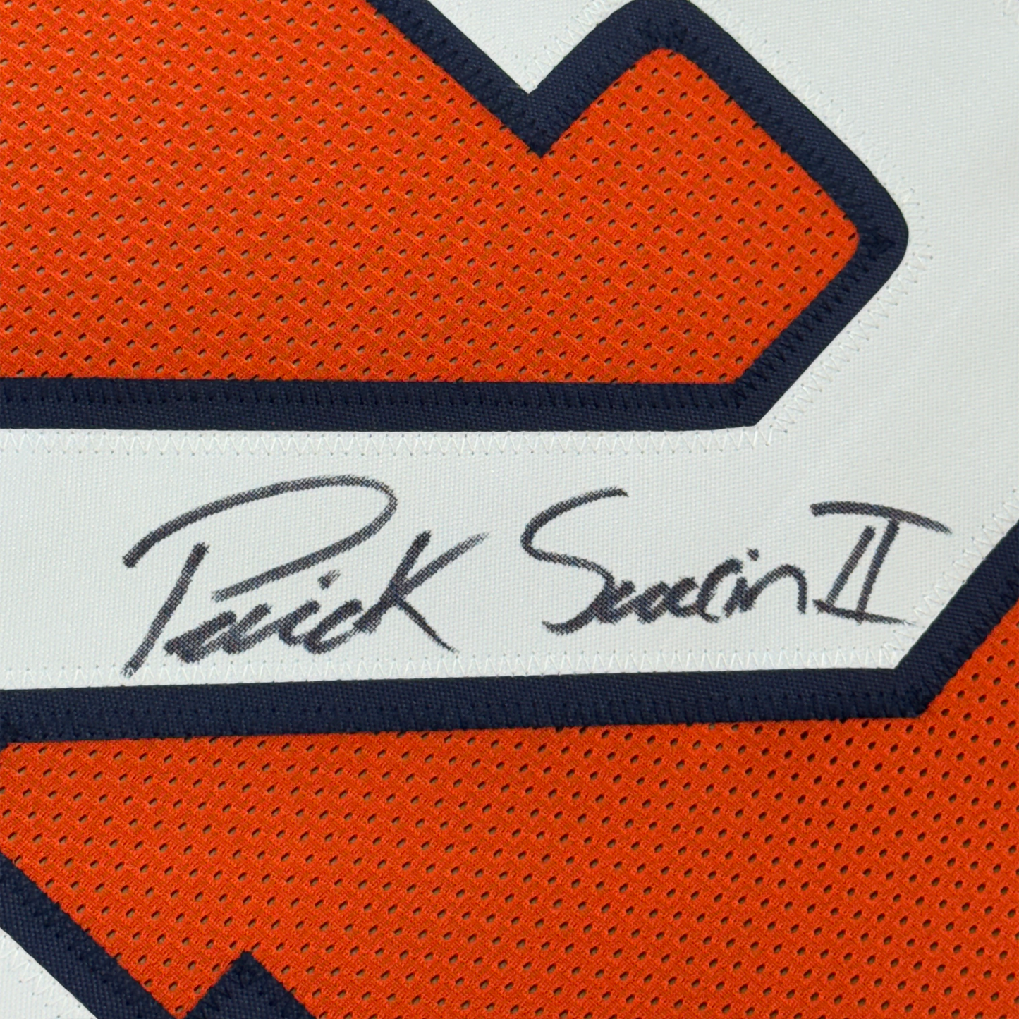 Framed Autographed/Signed Patrick Surtain II 35x39 Denver Orange Football Jersey JSA COA #2