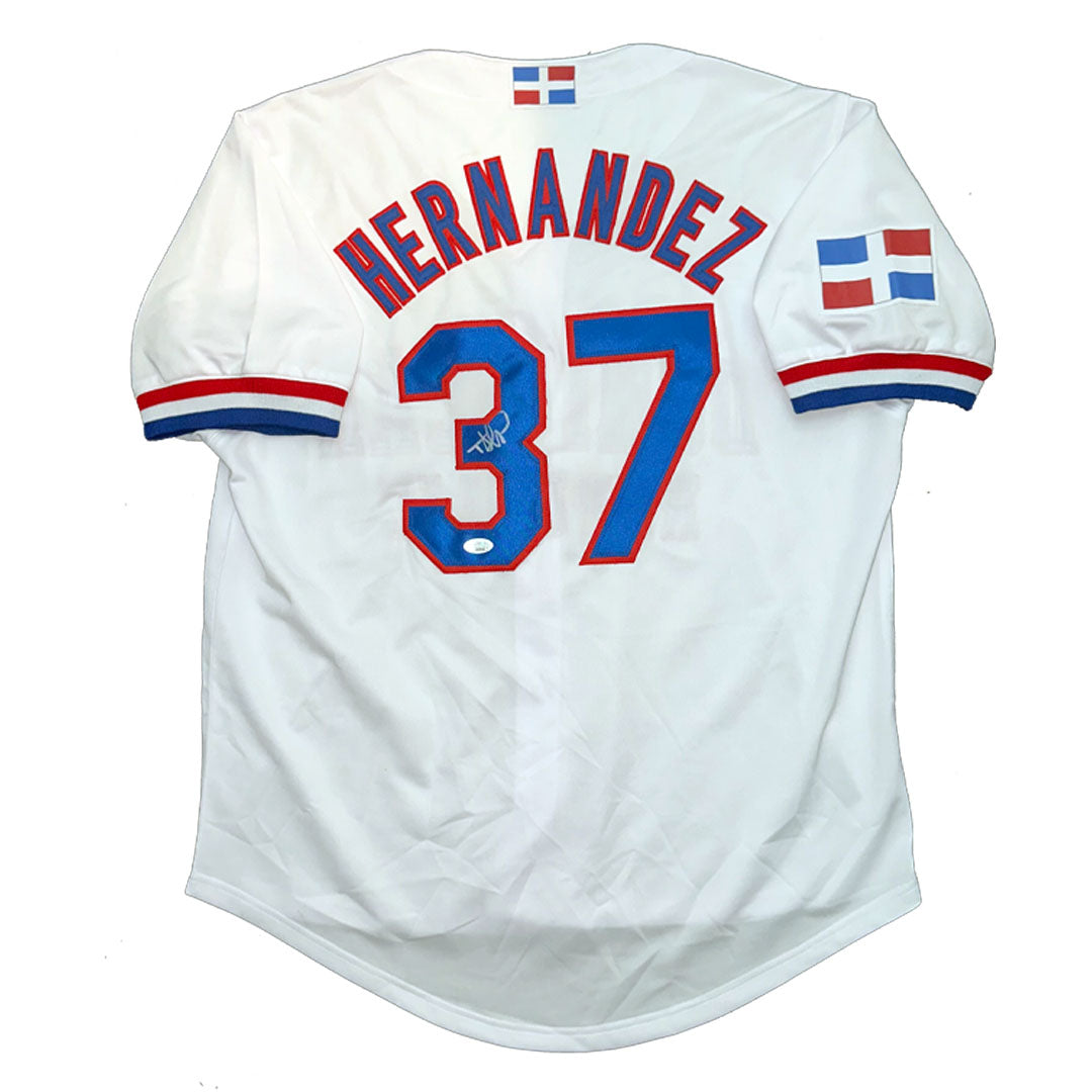 Teoscar Hernadez Autographed WBC Dominican Republic Jersey JSA COA SEA Mariners