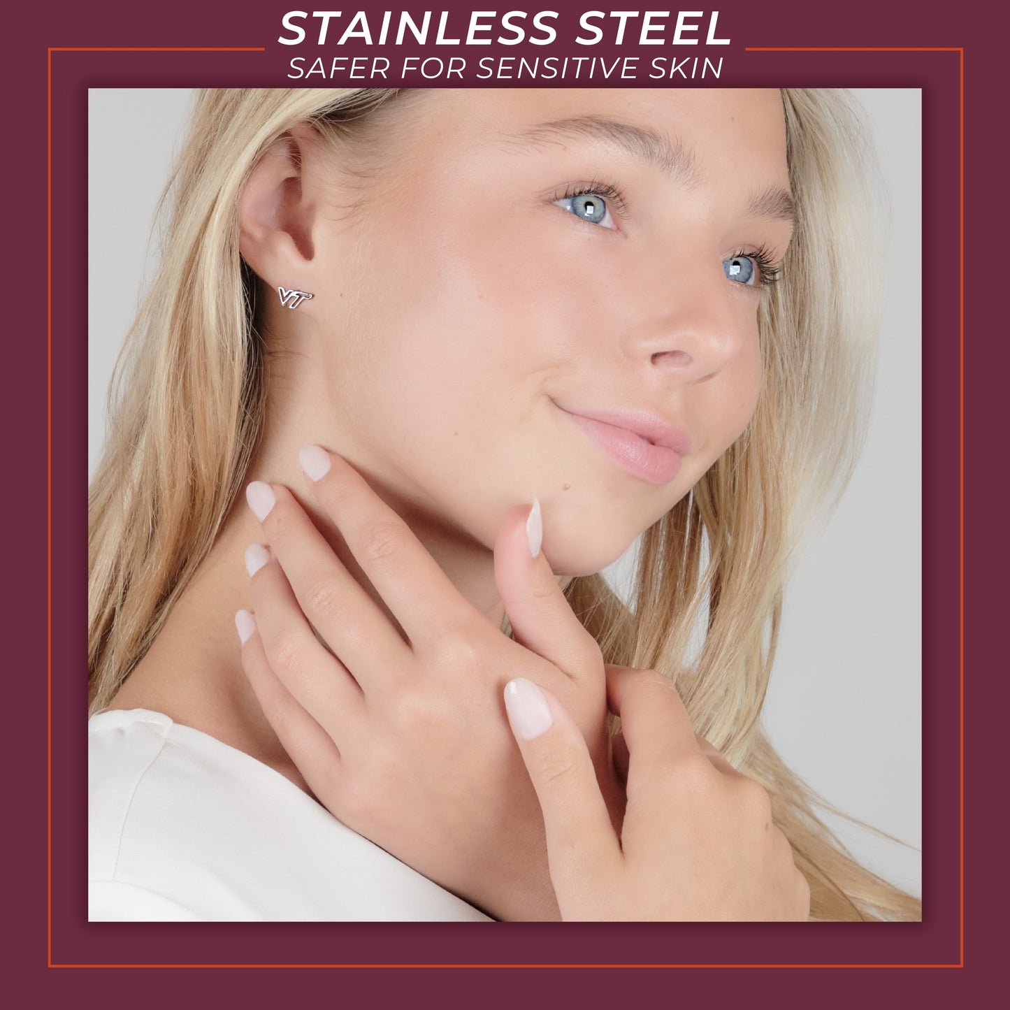 Virginia Tech VT Cutout Stud Earrings
