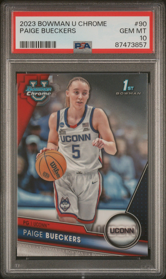 Graded 2023 Topps Bowman U Chrome Paige Bueckers #90 Rookie RC Basketball Card PSA 10 Gem Mint