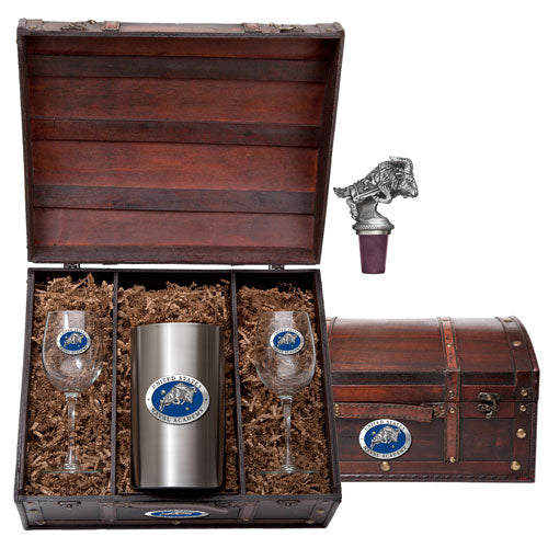 United States Naval Academy Goat Wine Chest Set