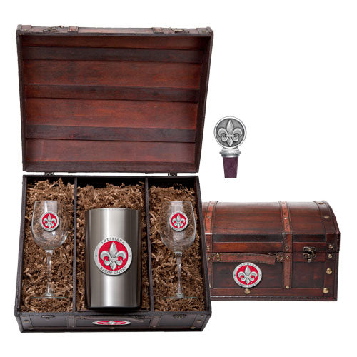 The University of Louisiana At Lafayette Wine Chest Set