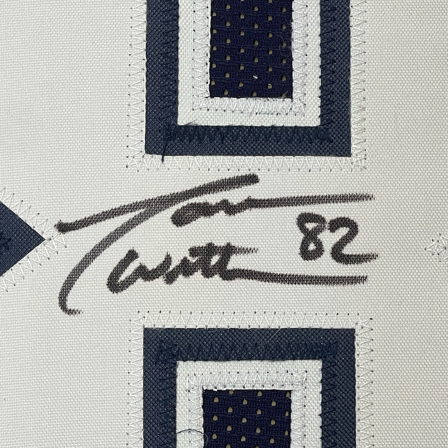 Framed Autographed/Signed Jason Witten 35x39 Dallas Dark Blue Football Jersey Beckett BAS COA