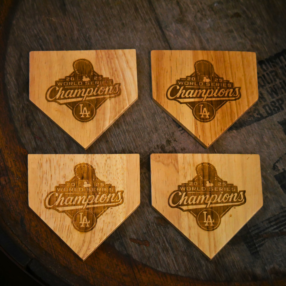 2025 Los Angeles Dodgers World Series Champions Wooden Coasters