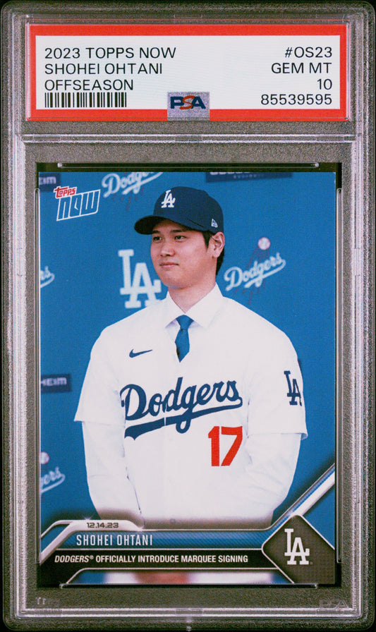 Graded 2023 Topps Now Shohei Ohtani #OS23 Offseason Baseball Card PSA 10 Gem Mint