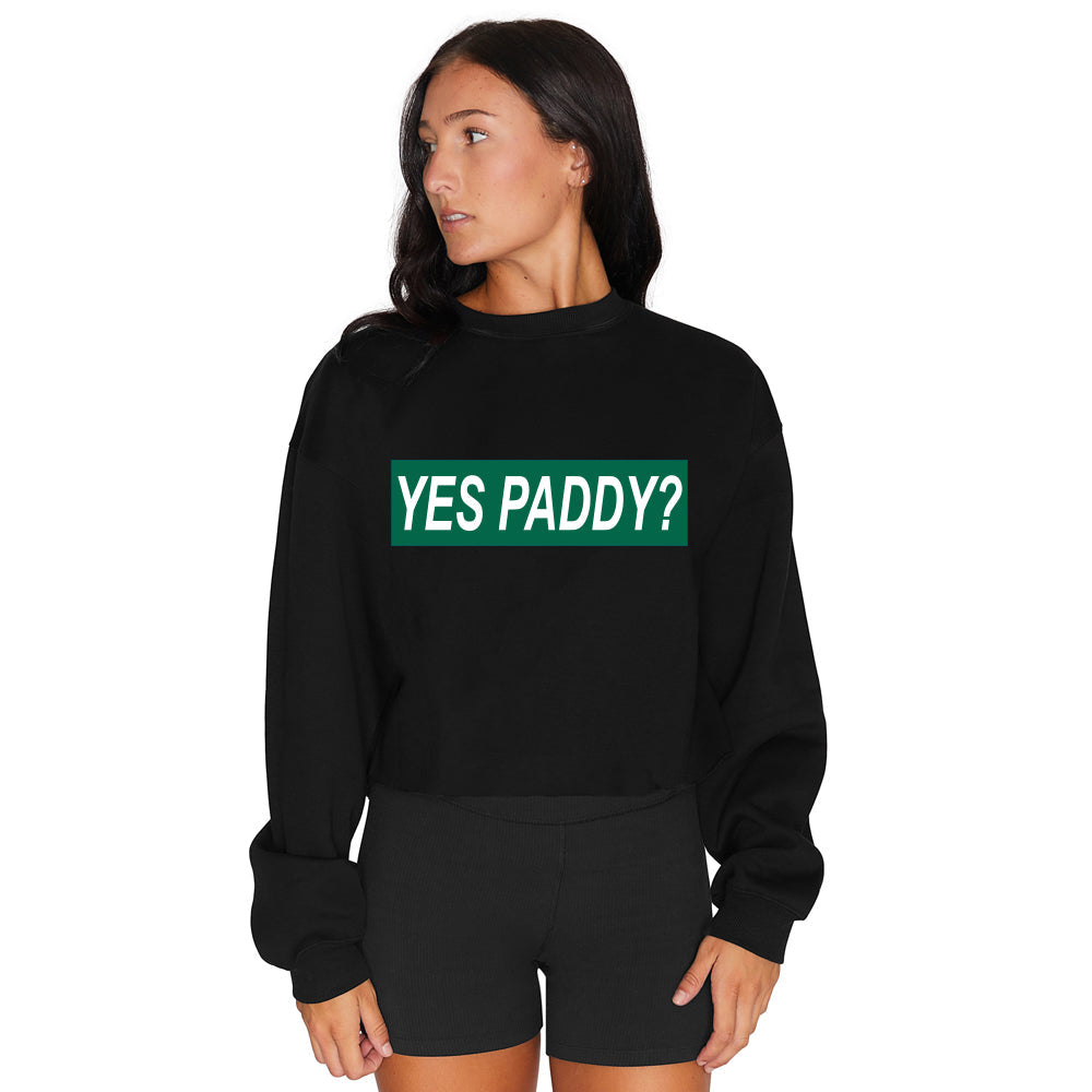 Yes Paddy Block Black Crewneck
