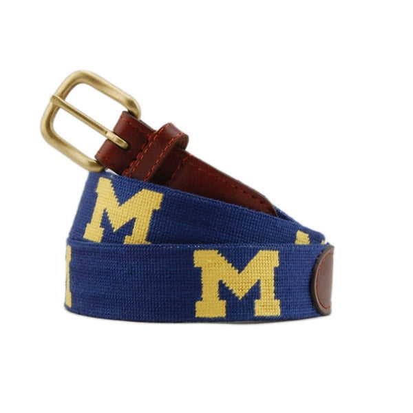 University of Michigan Needlepoint Belt