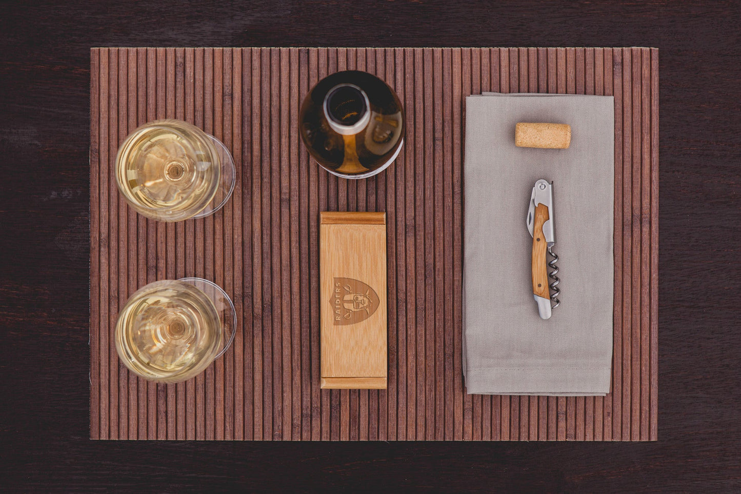 Las Vegas Raiders - Elan Deluxe Corkscrew In Bamboo Box