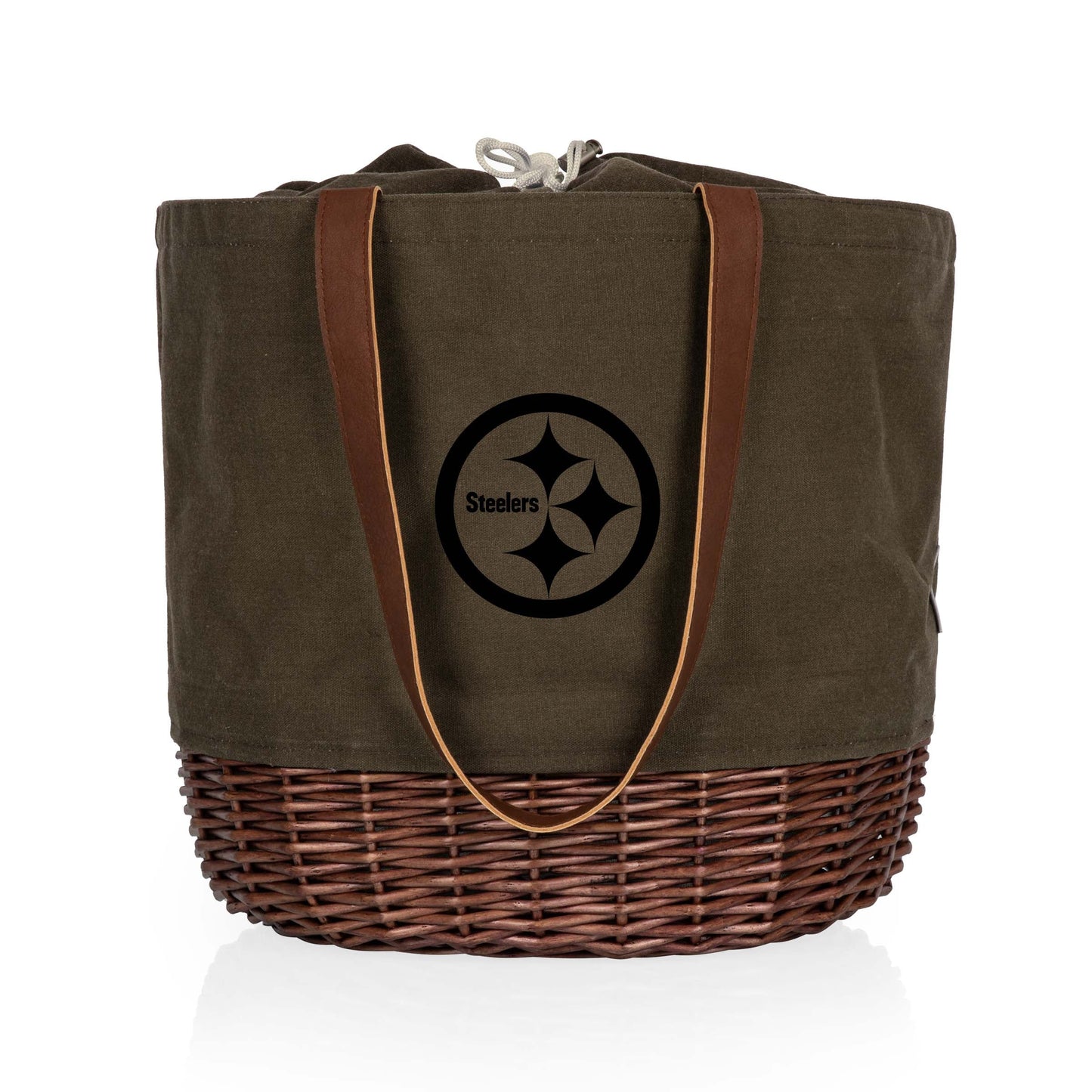 Pittsburgh Steelers - Coronado Canvas and Willow Basket Tote