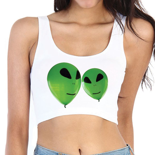 Alien Balloons Crop Tank Top