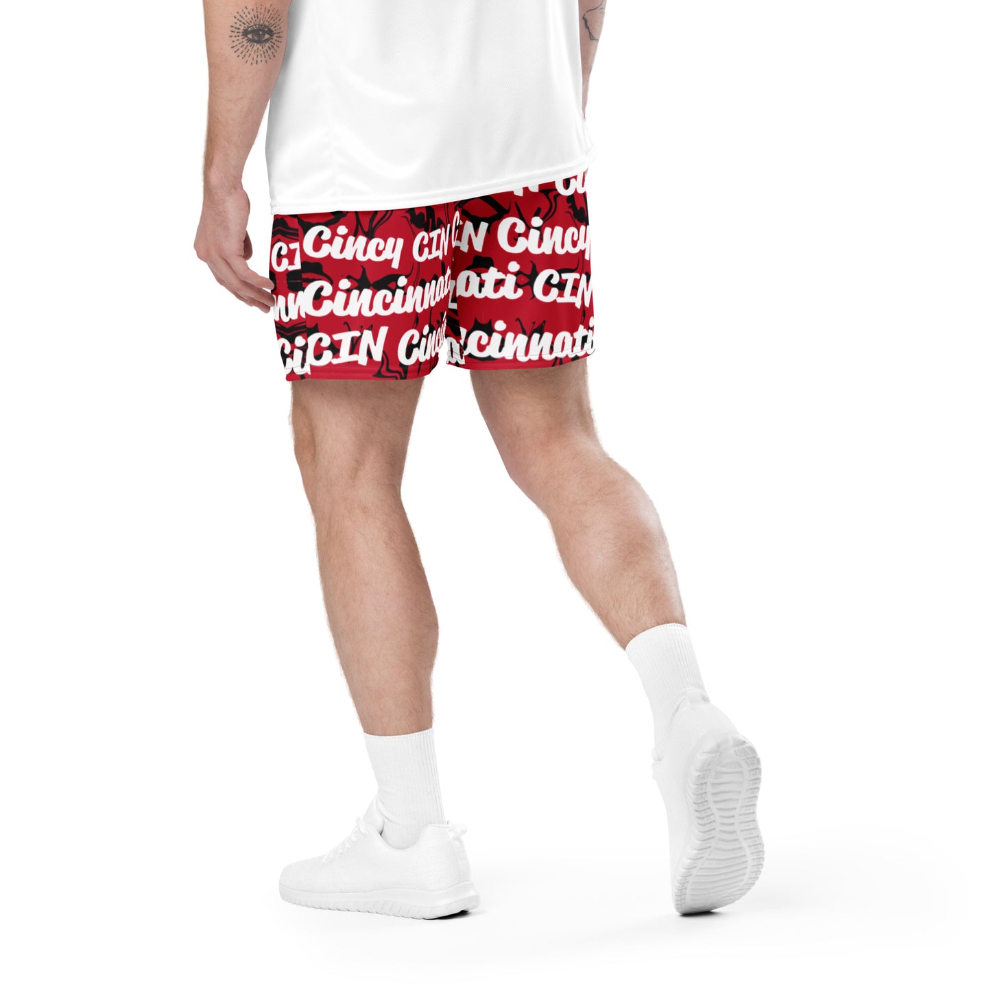 Cincinnati Reds All-Over Team Color Mesh Shorts