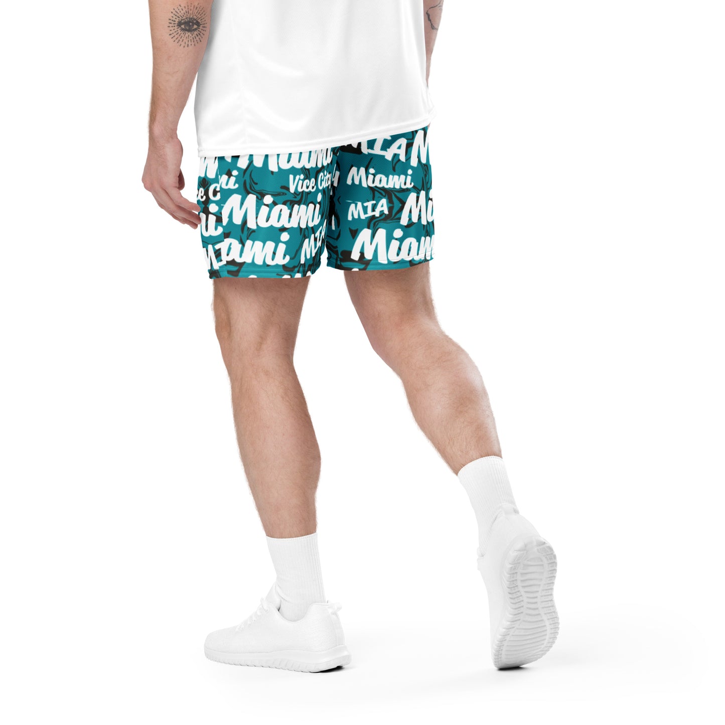 Miami Marlins All-Over Retro Team Color Mesh Shorts