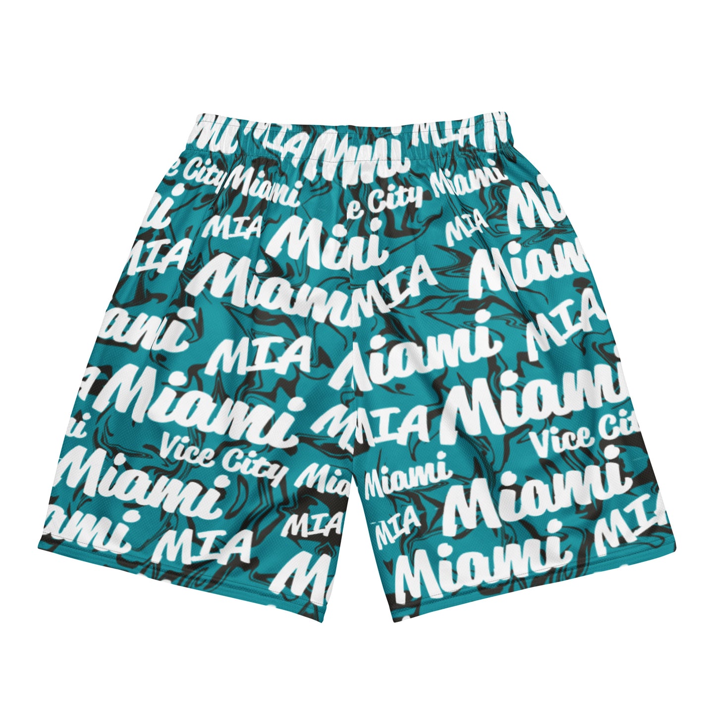 Miami Marlins All-Over Retro Team Color Mesh Shorts