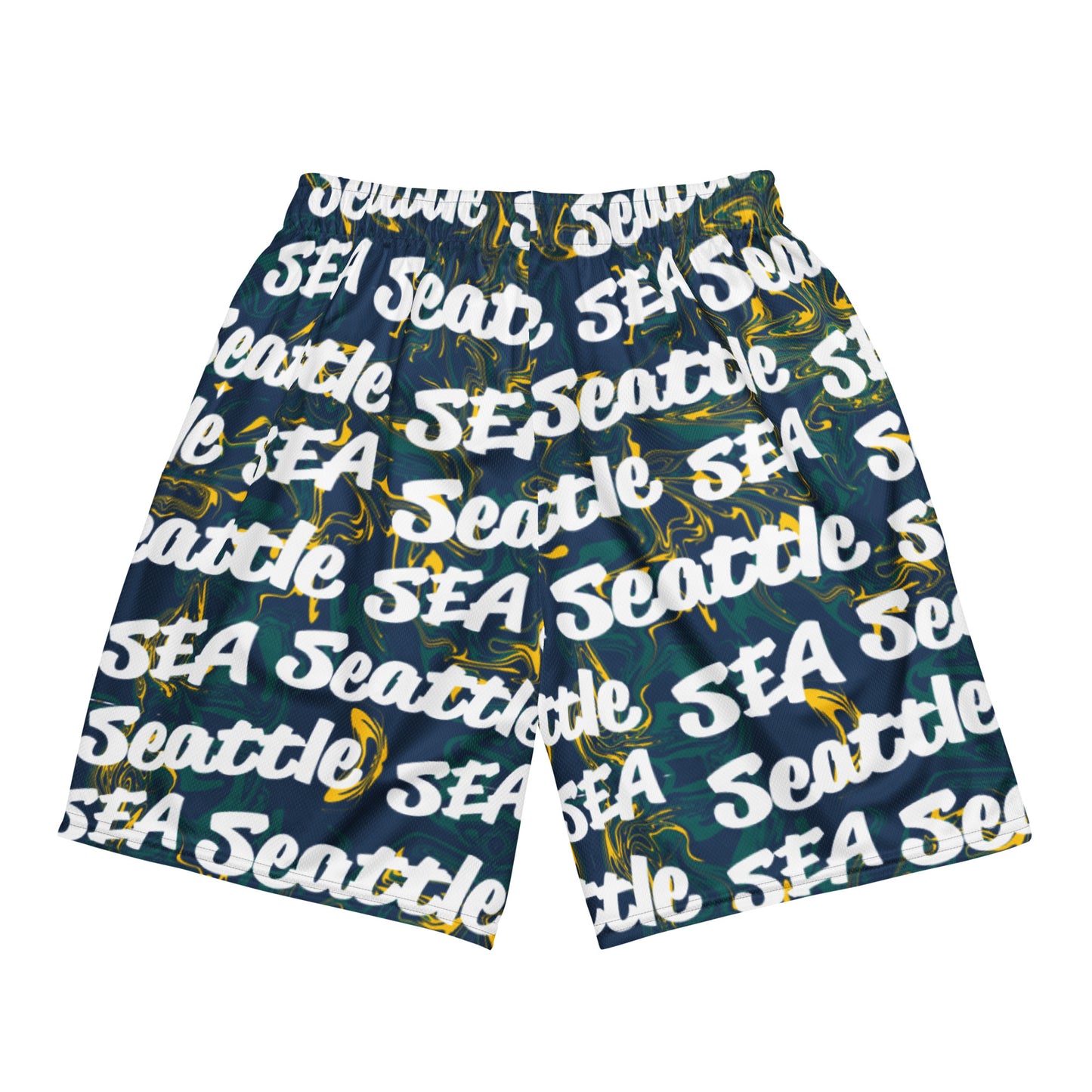 Seattle Mariners All-Over Team Color Mesh Shorts