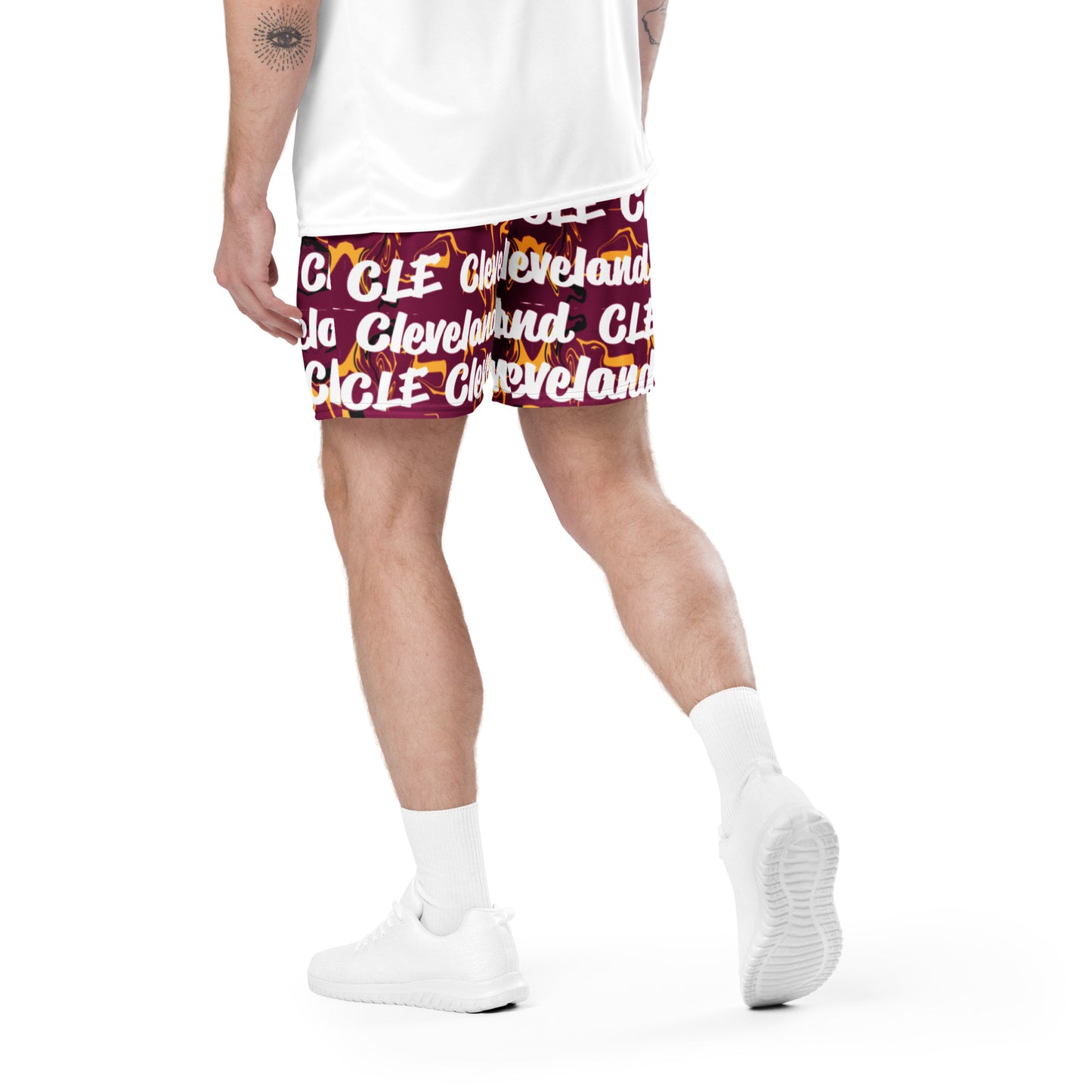 Cleveland Cavaliers All-Over Team Color Mesh Shorts