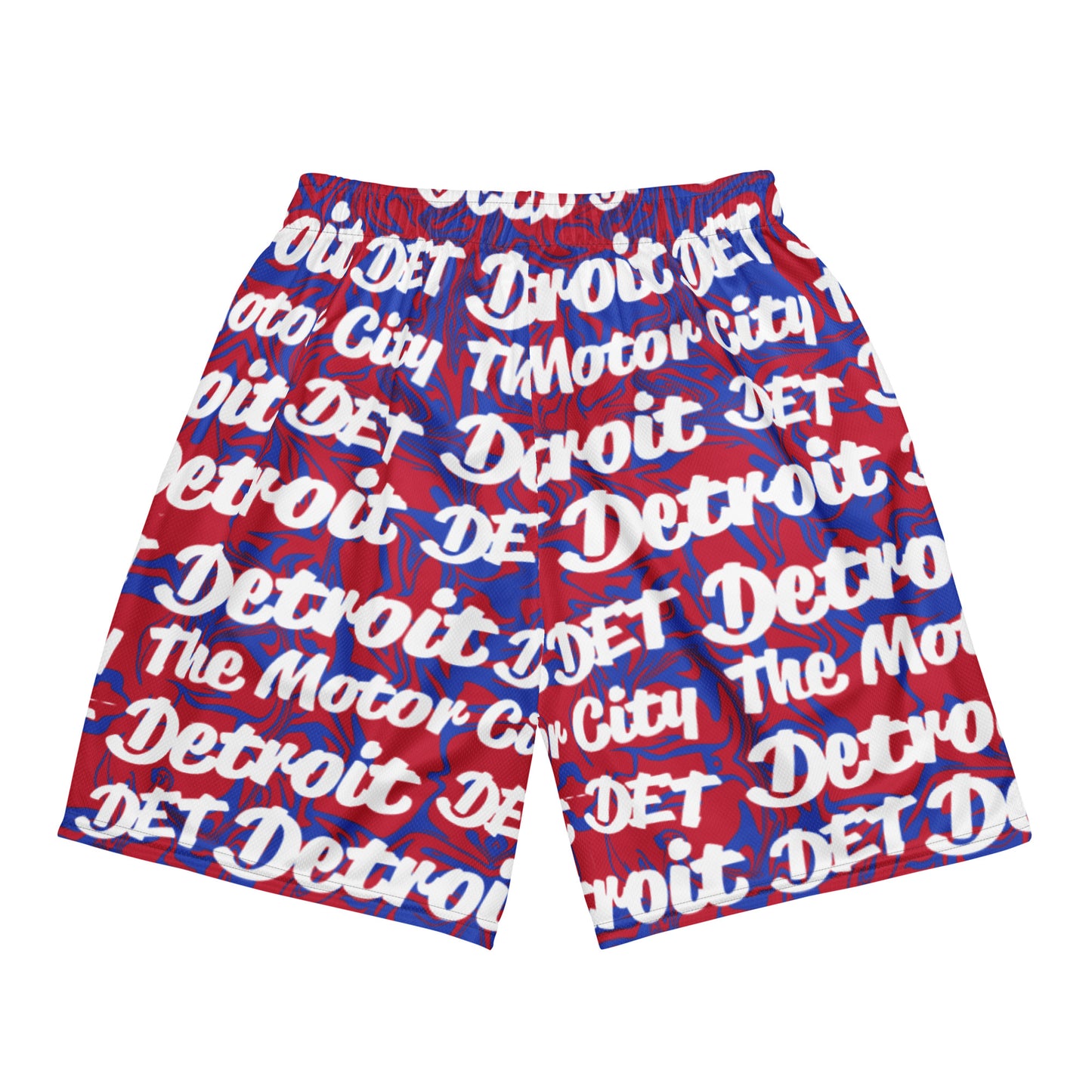 Detroit Pistons All-Over Team Color Mesh Shorts