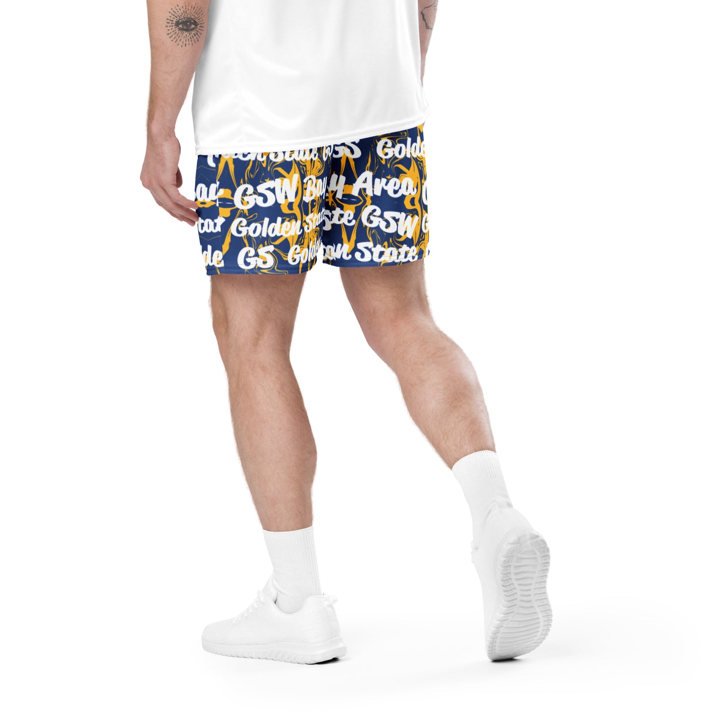 Golden State Warriors All-Over Team Color Mesh Shorts