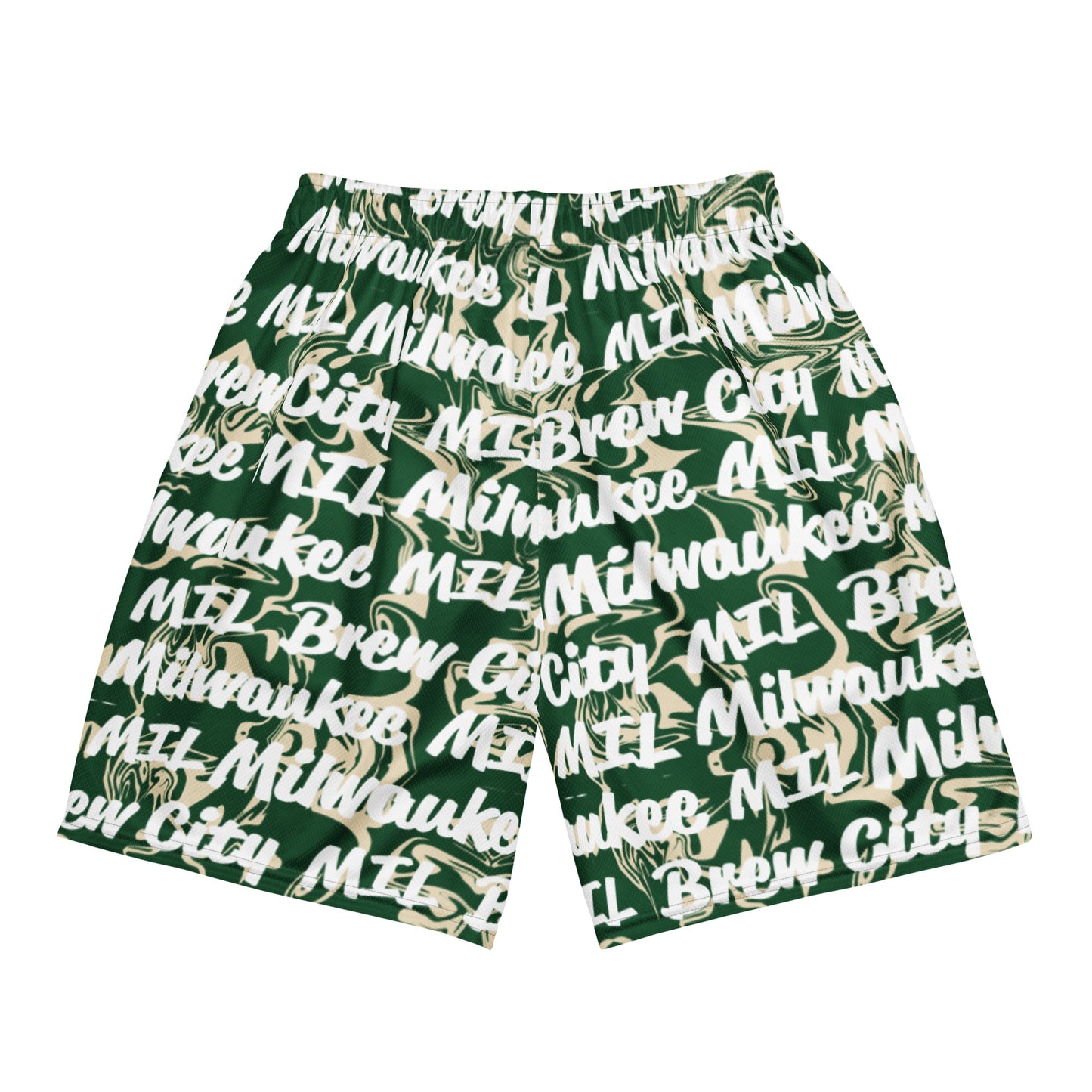 Milwaukee Bucks All-Over Team Color Mesh Shorts