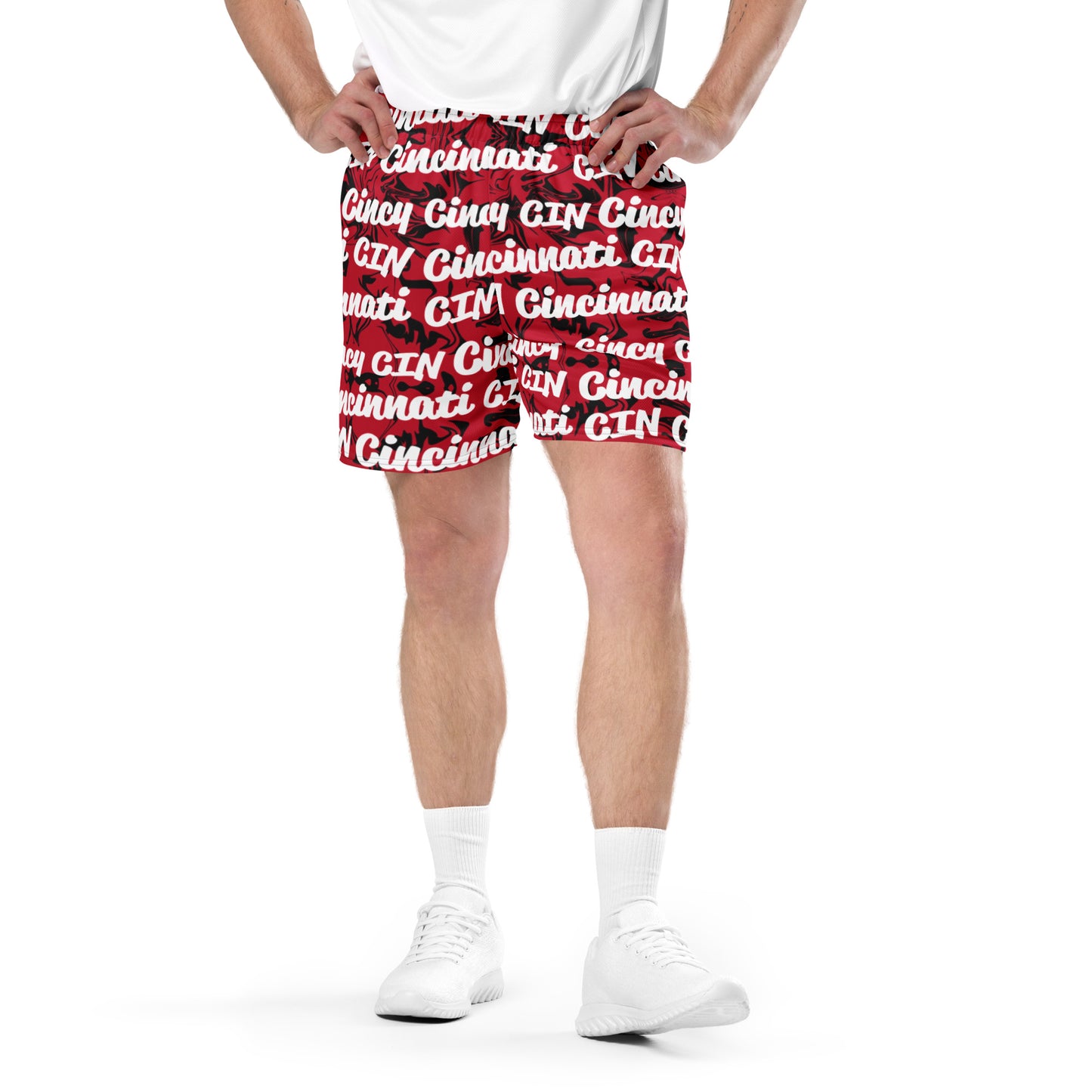 Cincinnati Reds All-Over Team Color Mesh Shorts