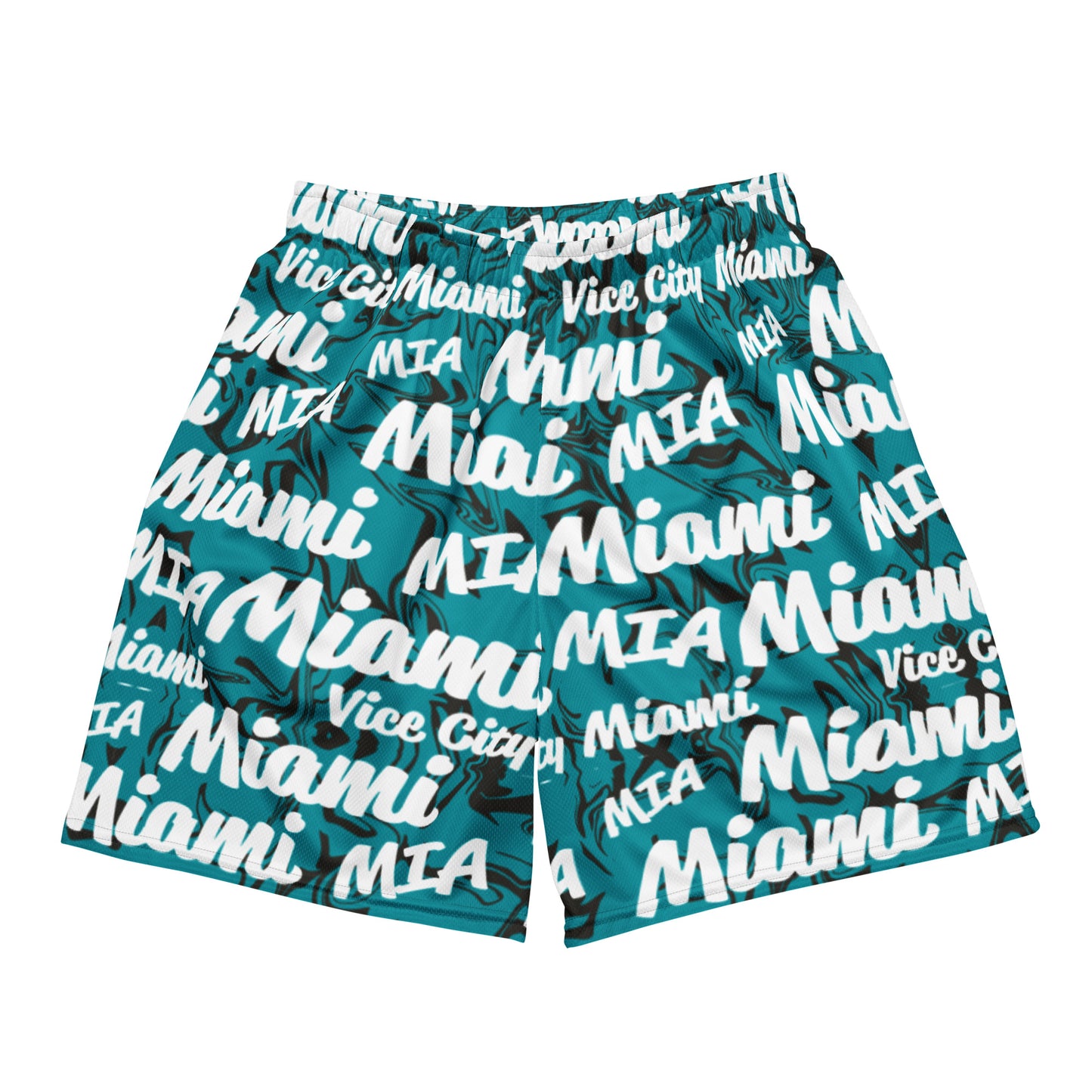 Miami Marlins All-Over Retro Team Color Mesh Shorts