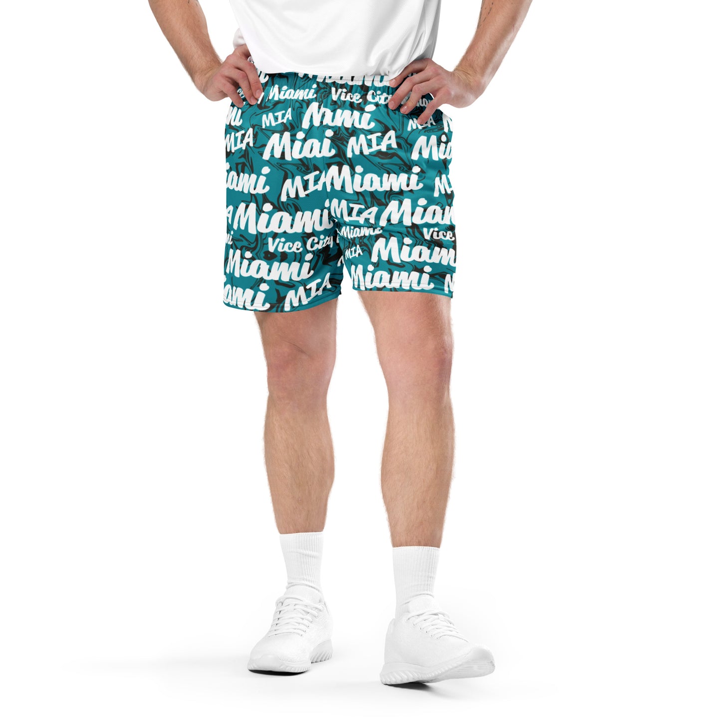 Miami Marlins All-Over Retro Team Color Mesh Shorts