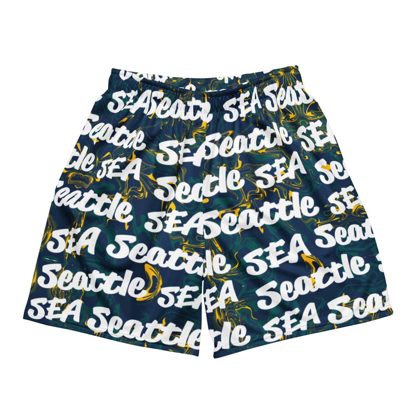 Seattle Mariners All-Over Team Color Mesh Shorts