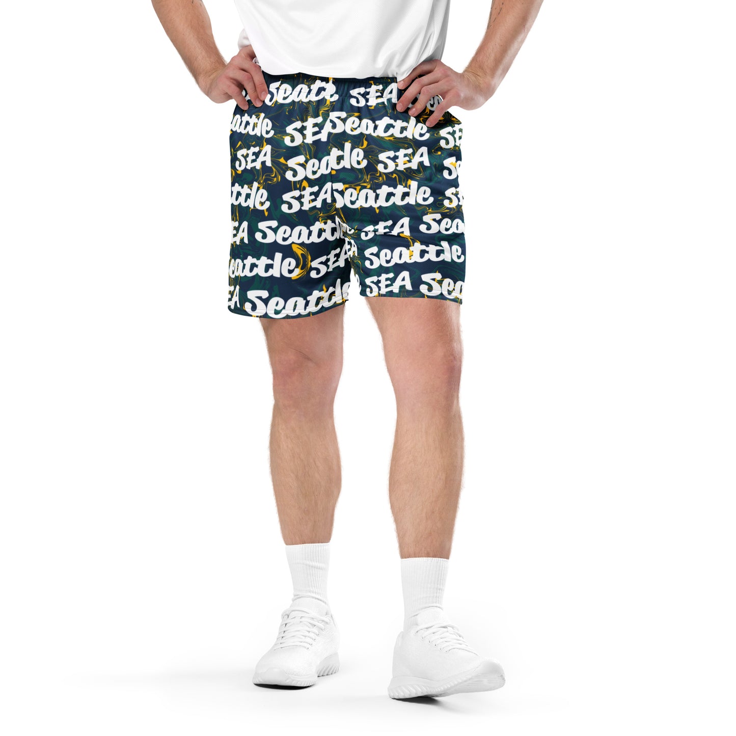 Seattle Mariners All-Over Team Color Mesh Shorts