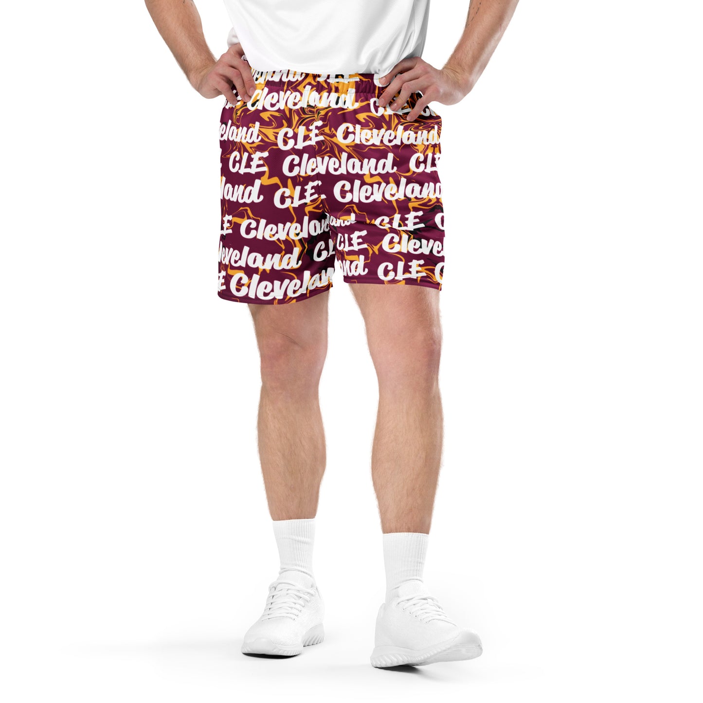 Cleveland Cavaliers All-Over Team Color Mesh Shorts