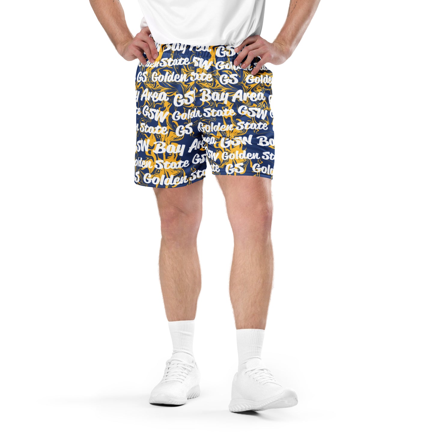 Golden State Warriors All-Over Team Color Mesh Shorts