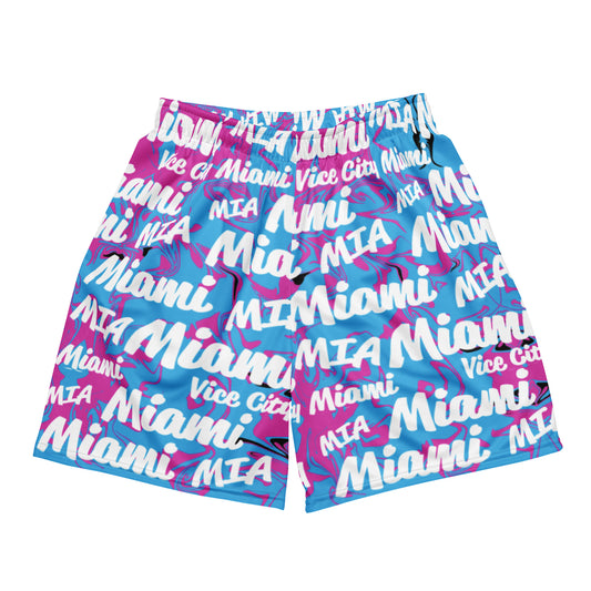 Miami Heat All-Over Vice City Team Color Mesh Shorts