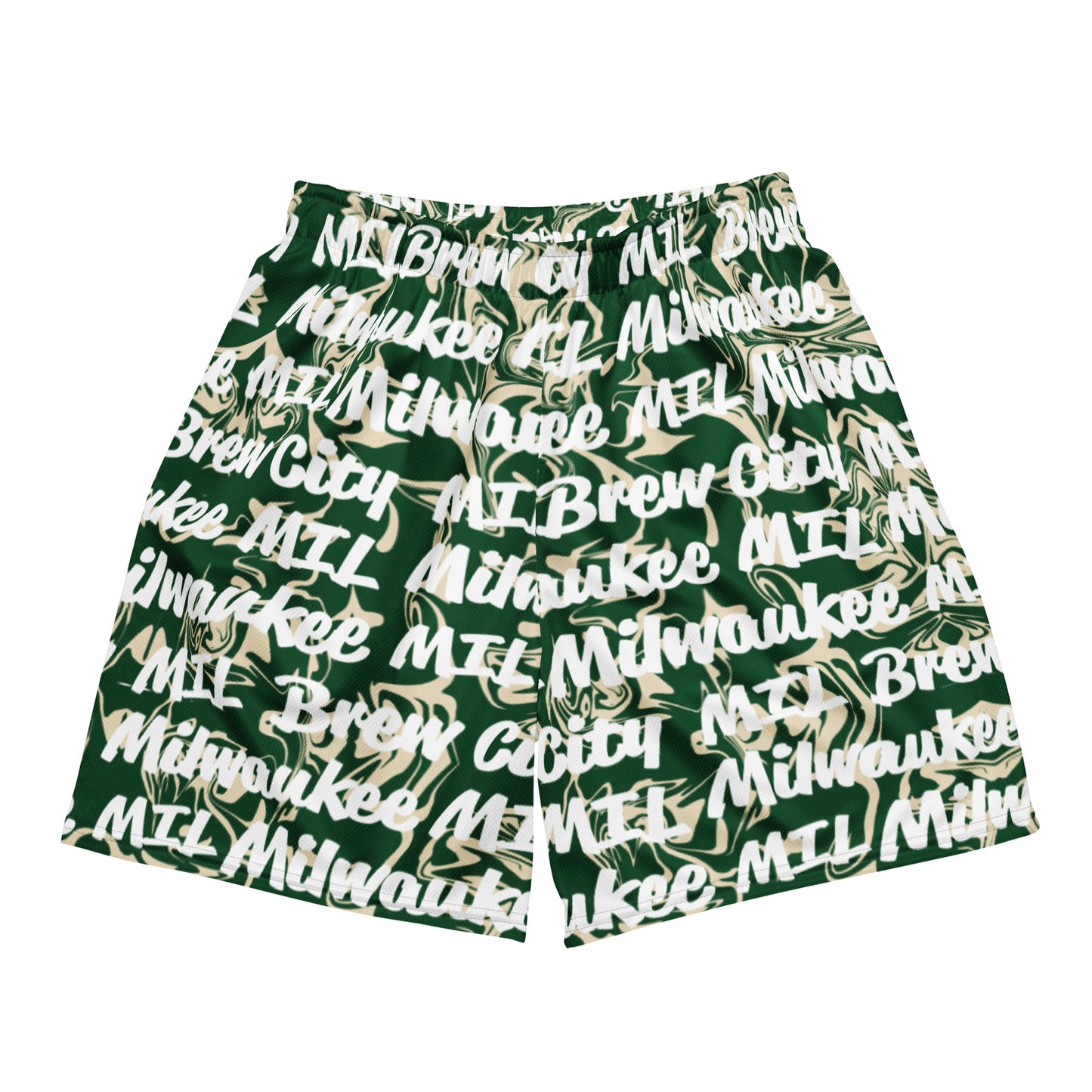 Milwaukee Bucks All-Over Team Color Mesh Shorts