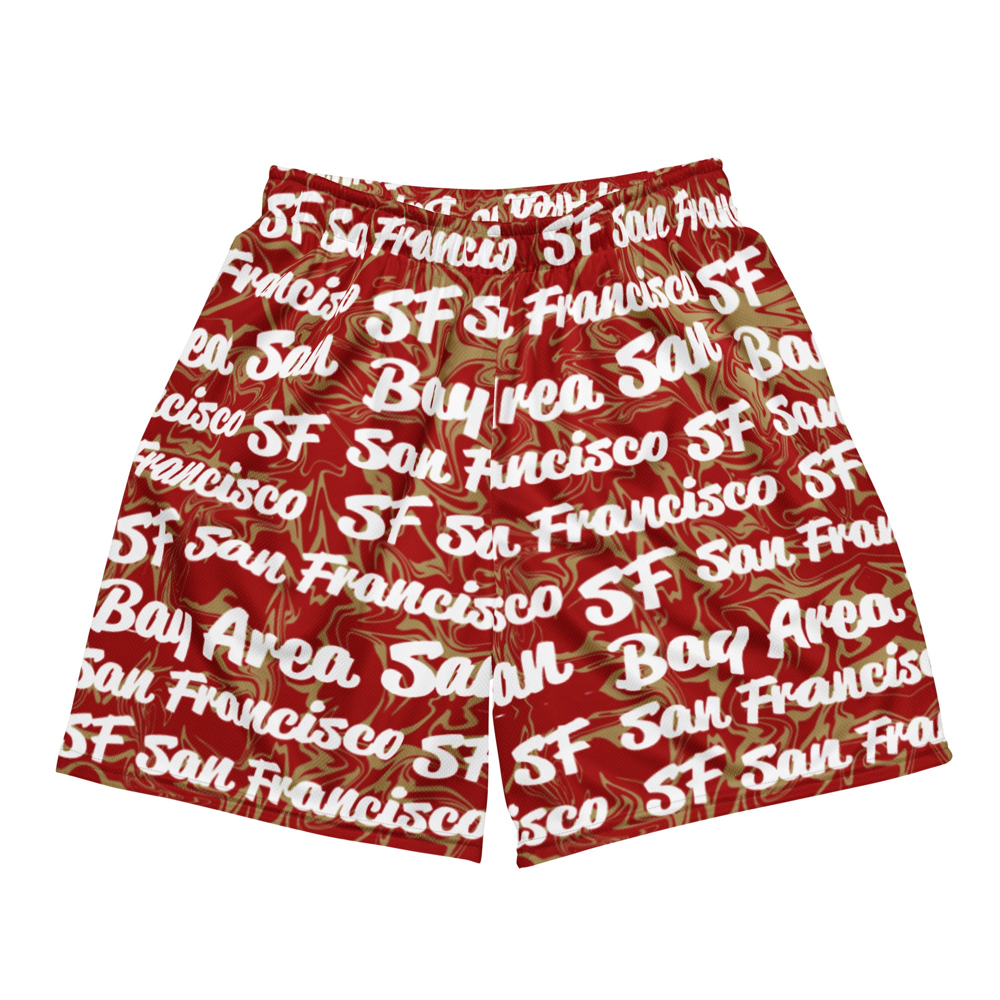 San Francisco 49ers All-Over Team Color Mesh Shorts – Luxury Memorabilia