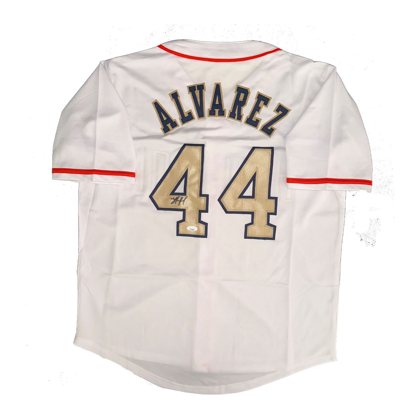 Yordan Alvarez Autographed Houston Astros Gold Champion Pro Style Jersey JSA COA