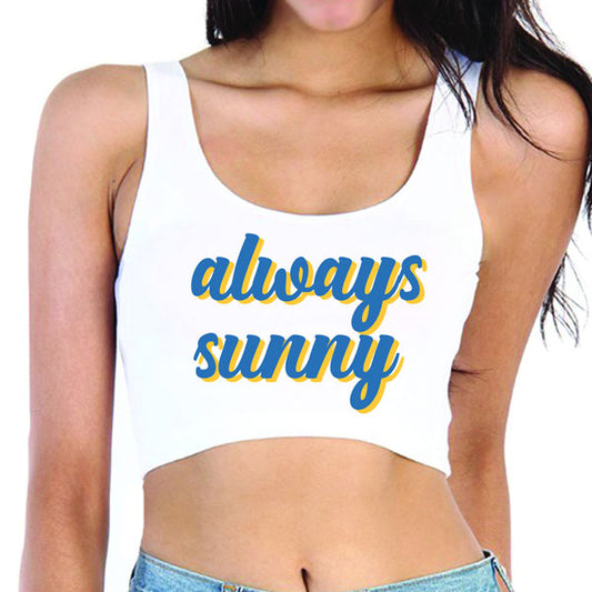Always Sunny Crop Tank Top