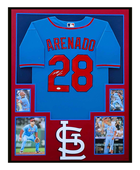 Nolan Arenado Autographed Jersey Framed St. Louis Cardinals 35x43 JSA COA