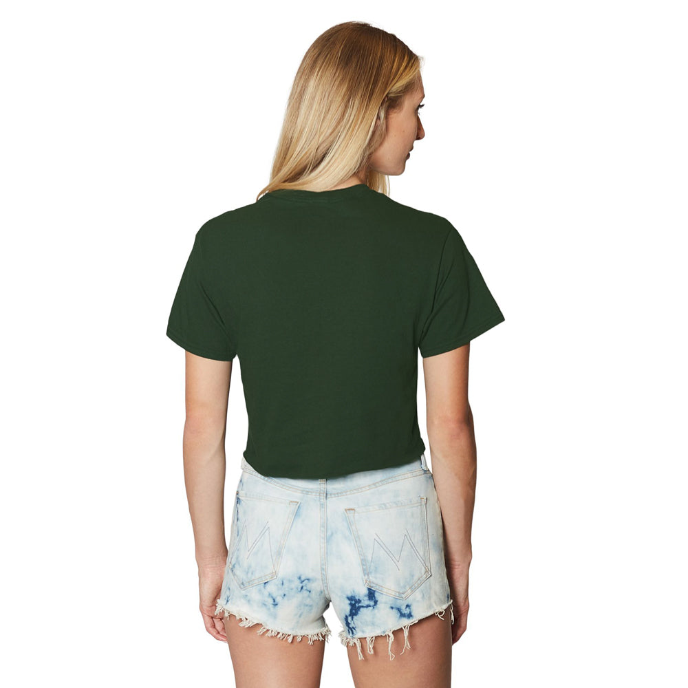Shake Your Shamrocks Dark Green & White Cropped Tee