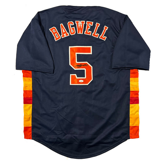 Jeff Bagwell Autographed Houston Astros Navy Jersey JSA