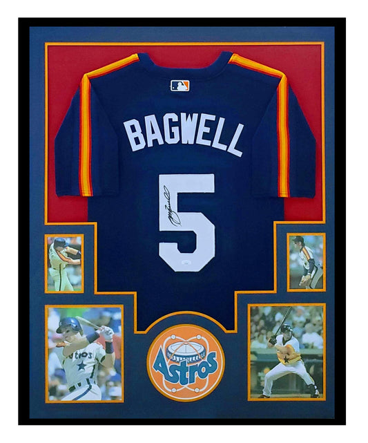 Jeff Bagwell Autographed Jersey Framed Houston Astros 35x43 JSA COA