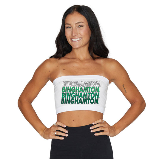 Binghamton Bearcats White Bandeau Top