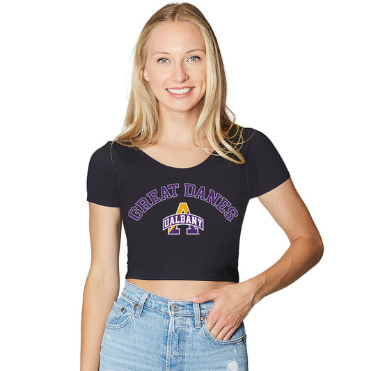 University at Albany Black Babydoll Tee