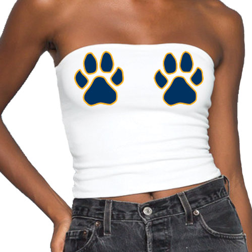 Navy & Yellow Paws Tube Top