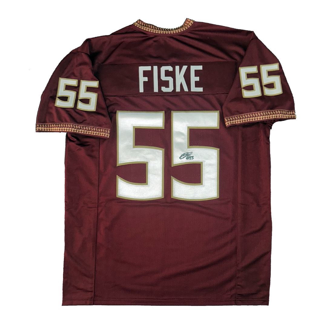 Braden Fiske Autographed Custom Florida State Seminoles Garnett Jersey