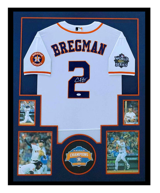 Alex Bregman Autographed Jersey Framed Houston Astros 35x43 JSA COA World Series