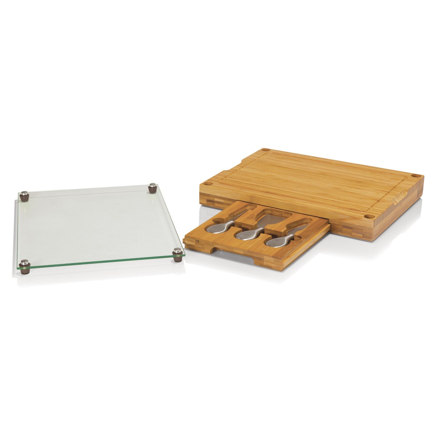 Cincinnati Reds - Concerto Glass Top Cheese Cutting Board & Tools Set