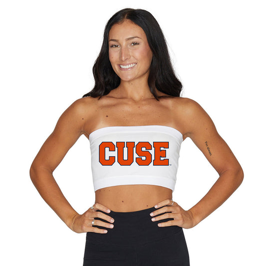 Syracuse White Bandeau Top