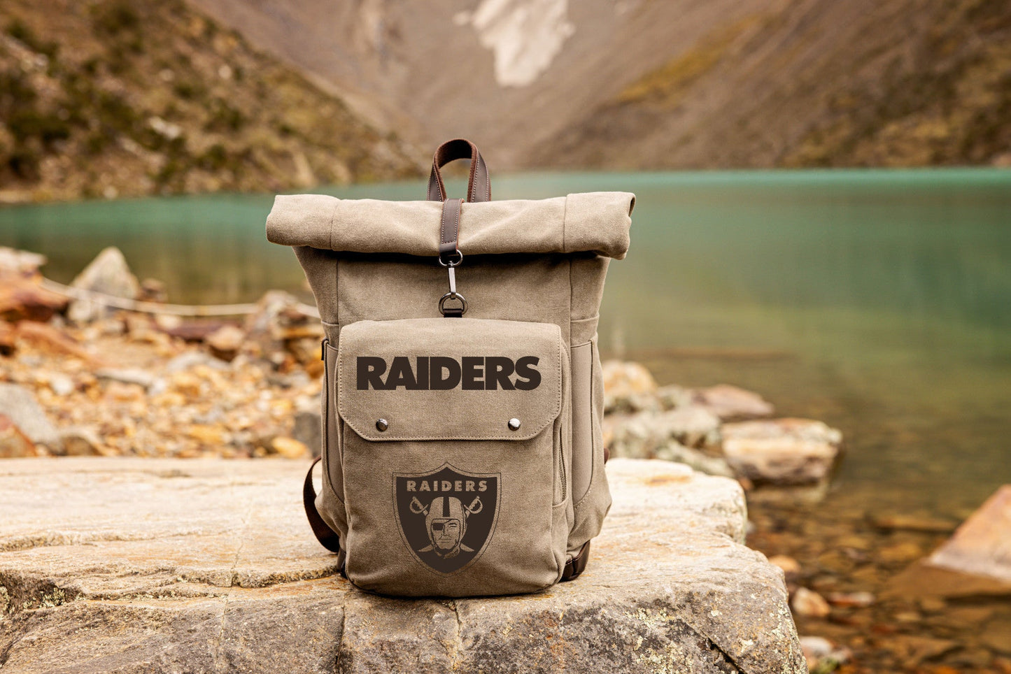 Las Vegas Raiders - Carmel Roll Top Picnic Backpack Cooler