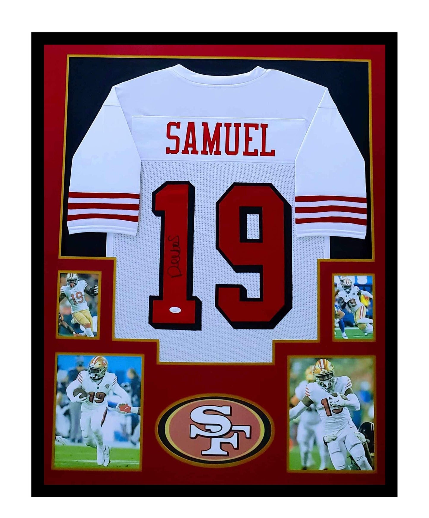 Deebo Samuel Autographed San Fransisco 49ers Jersey Framed 35x43 JSA COA